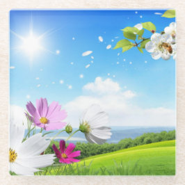 春とサマーサニーデイ ガラスコースター