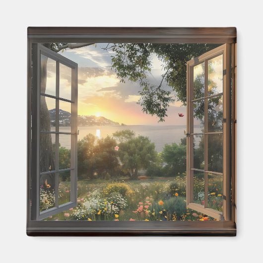 春とシーウィンドウビュー マグネット (正面)