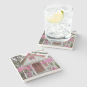 春とビクトリアンコテージ – マーサズヴィネヤード ストーンコースター (横)