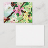 春とミツバチの果樹の開花 ノートカード (正面/裏面)