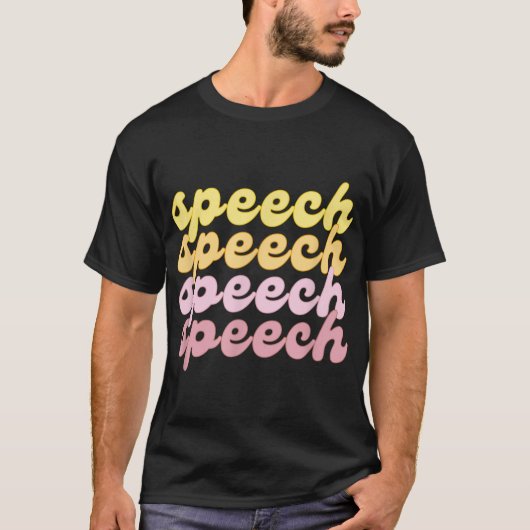 春と夏のスピーチセラピーSLPセラピストレトロ Tシャツ (正面)