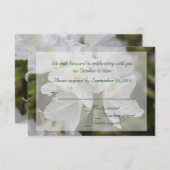 春と夏の結婚式のための出欠確認カード。 招待状 (正面/裏面)