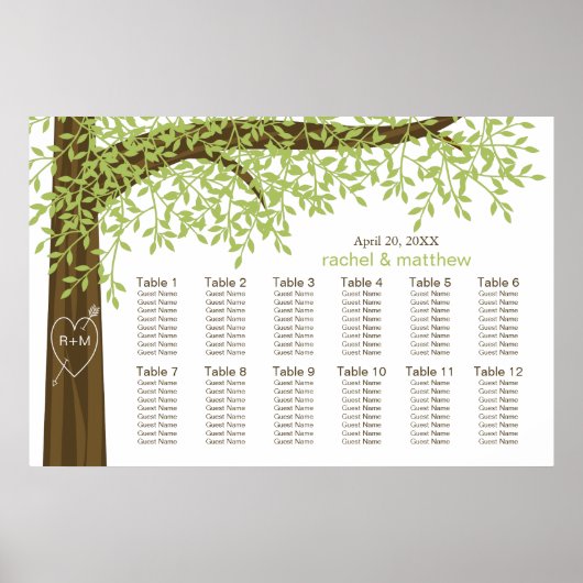 春と夏の結婚木の座席表 ポスター (正面)