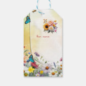 春と夏の花の花模様 ギフトタグ (裏面)
