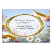 春と夏の花の花模様 テーブルナンバー (裏面)