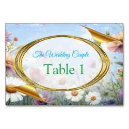 春と夏の花の花模様 テーブルナンバー