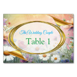 春と夏の花の花模様 テーブルナンバー