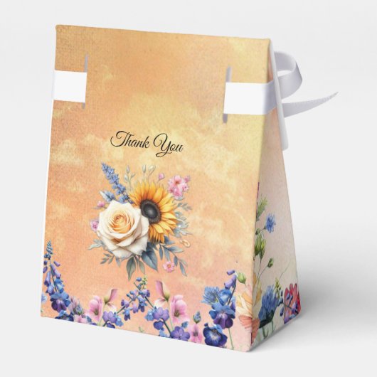 春と夏の花の花模様 フェイバーボックス (裏面サイド)