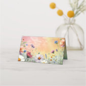 春と夏の花の花模様 プレイスカード (裏面)