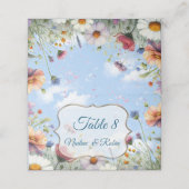 春と夏の花の花模様 プレイスカード (外部開封)