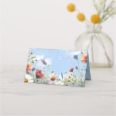 春と夏の花の花模様 プレイスカード (裏面)