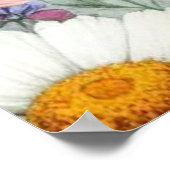 春と夏の花の花模様 ポスター (角)