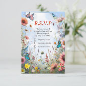 春と夏の花の花模様 出欠カード (スタンド正面)