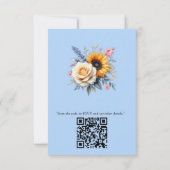 春と夏の花の花模様 出欠カード (裏面)