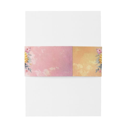 春と夏の花の花模様 招待状ベリーバンド (裏面例)