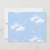 春と夏の花の花模様 招待状 (裏面)