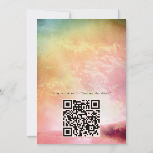 春と夏の花の花模様 招待状 (裏面)