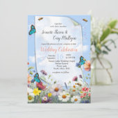 春と夏の花の花模様 招待状 (スタンド正面)