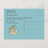 春と夏の花の花模様 案内ポストカード (裏面)