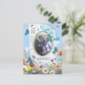 春と夏の花の花模様 案内ポストカード (スタンド正面)