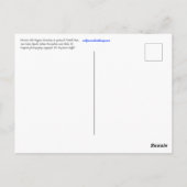 春に咲くオレンジ色のメキシコの金ゴールドのケシ ポストカード (裏面)