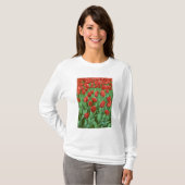 春に咲くチューリップの花畑 Tシャツ (正面フル)