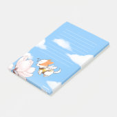 春に咲くモチミツバチと花フローラ ポストイット (アングル)