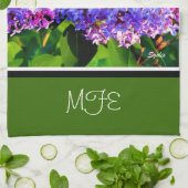 春に咲くライラックのキッチンタオル キッチンタオル (折り畳み)