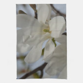 春に咲く白い木蓮 キッチンタオル (縦)