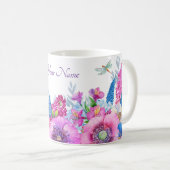 春に咲く紫陽花 春 名前入り コーヒーマグカップ (正面右)