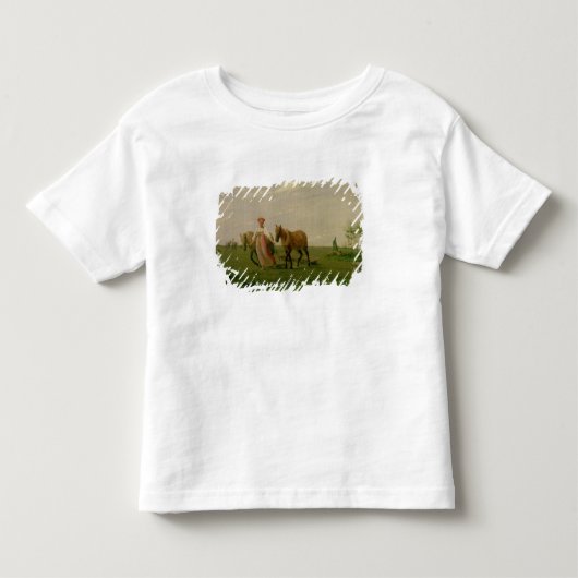 春に耕します、1820年代 トドラーTシャツ (正面)