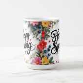 春に飲む： 'HAPPY春' コーヒーマグカップ (中央)