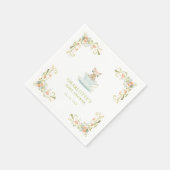 春のうさぎのティーパーティー　ベイビーシャワー スタンダードカクテルナプキン (角)