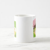 春のお祝いのピクニック コーヒーマグカップ (中央)