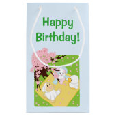 春のお祝いのピクニック スモールペーパーバッグ (裏面)