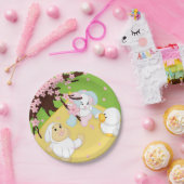 春のお祝いのピクニック ペーパープレート (パーティー)