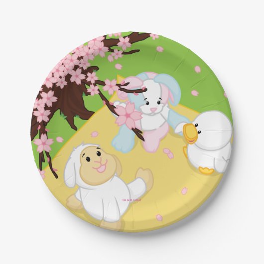 春のお祝いのピクニック ペーパープレート (正面)