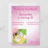 春のお祝いのピクニック 招待状 (正面)