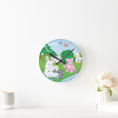 春のお祝いの卵の狩り ラウンド壁時計 (ホーム)