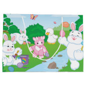 春のお祝いの卵の狩り ラージペーパーバッグ (裏面)