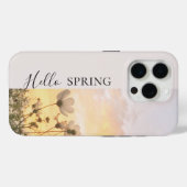 春のご挨拶、ボヘミアンな野の花に沈む夕日 Case-Mate iPhoneケース (裏面 (横))