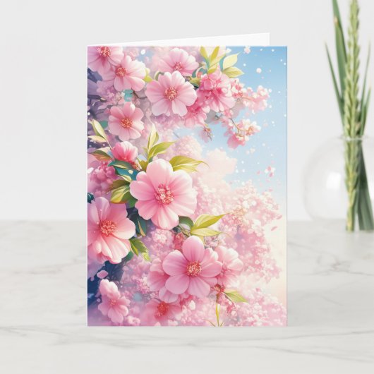春のささやき 桜 カード (正面)