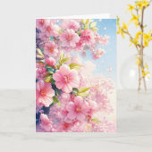 春のささやき 桜 カード (黄色い花)