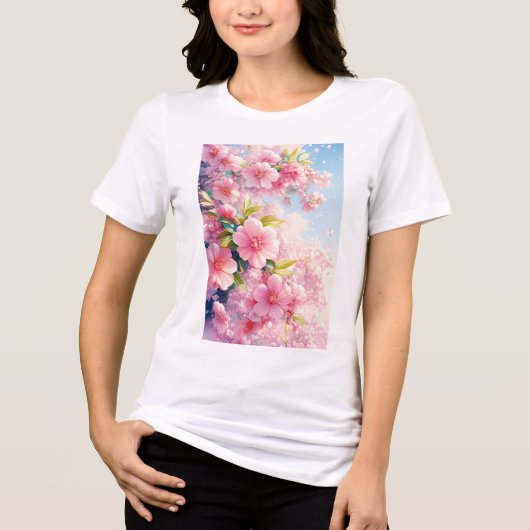 春のささやき 桜 トライブレンドＴシャツ (正面)