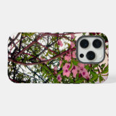 春のささやき: 水彩画のピンクの花の木 iPhoneケース (裏面横)