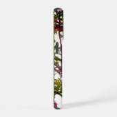 春のささやき: 水彩画のピンクの花の木 iPhoneケース (右側面)