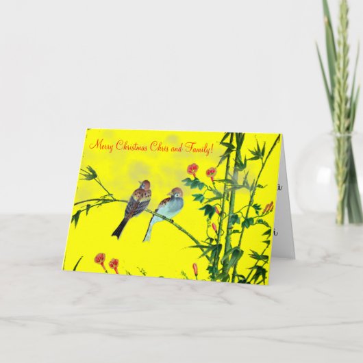 春のすずめ シーズンカード (正面)