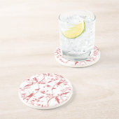 春のつる植物および鳥の友達の飲料用コースター コースター (側面)