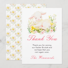 春のひつじ イースターブランシュ サンキューカード