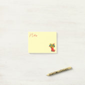 春のひまわりとレインブーツ ポストイット (デスク上)